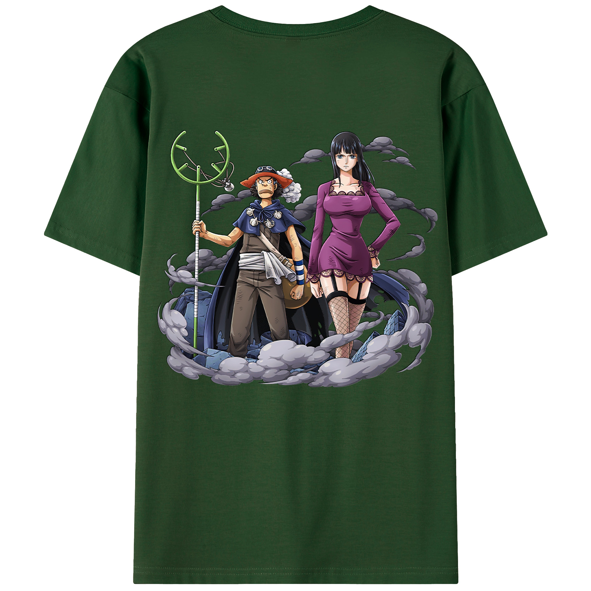 ワンピース ニコ・ロビン ONE PIECE Nico Robin 綿100％半袖Tシャツ（背面プリント）